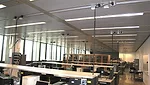 Radiant ceiling panels in an academic lab at Cooper Union help modulate the building's temperature, reduce energy consumption, and increase occupant comfort.