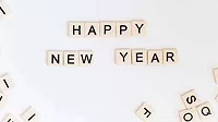 Happy New year scrabble letters