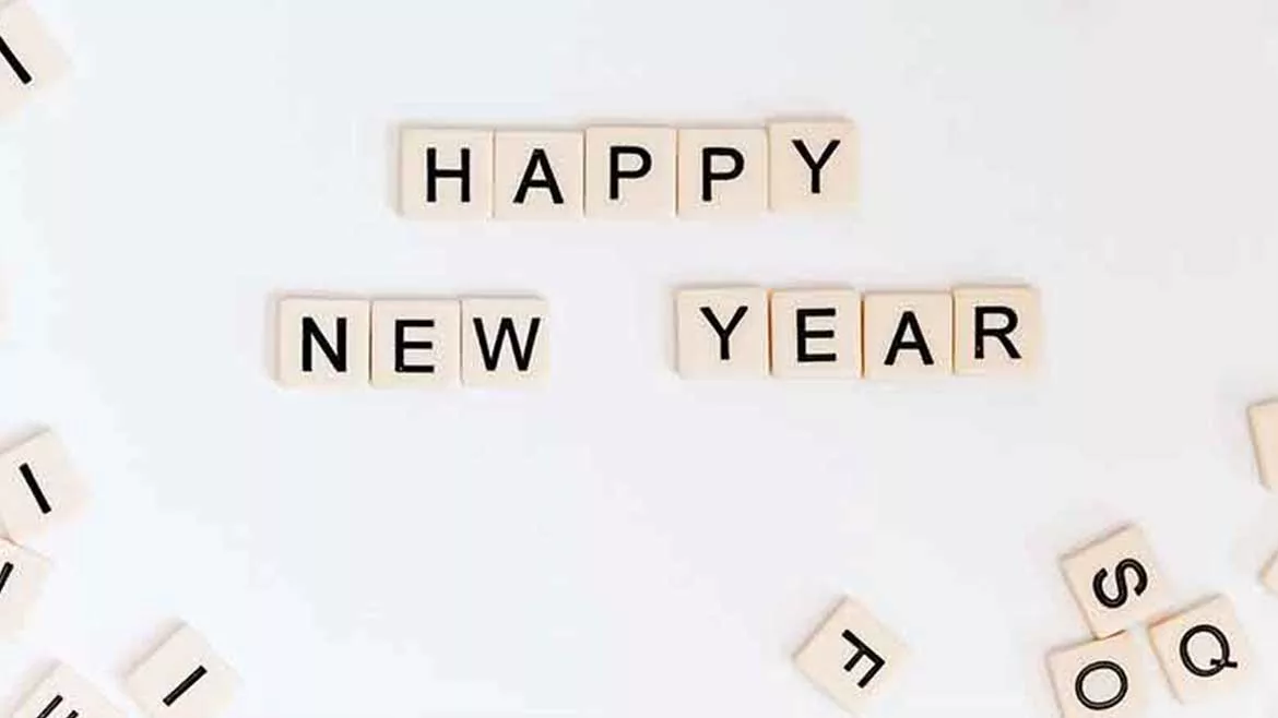 Happy New year scrabble letters