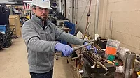 A typical water column, glass gage, and valves A typical water column, glass gage, and valves