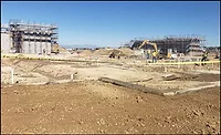 The early stages of building at the Centennial High School Construction site in Pueblo, Colorado