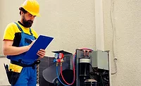 hvac technician working hvac technician working