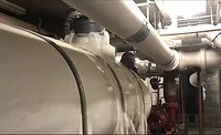 Water splashing out of remote sump. Water splashing out of remote sump.