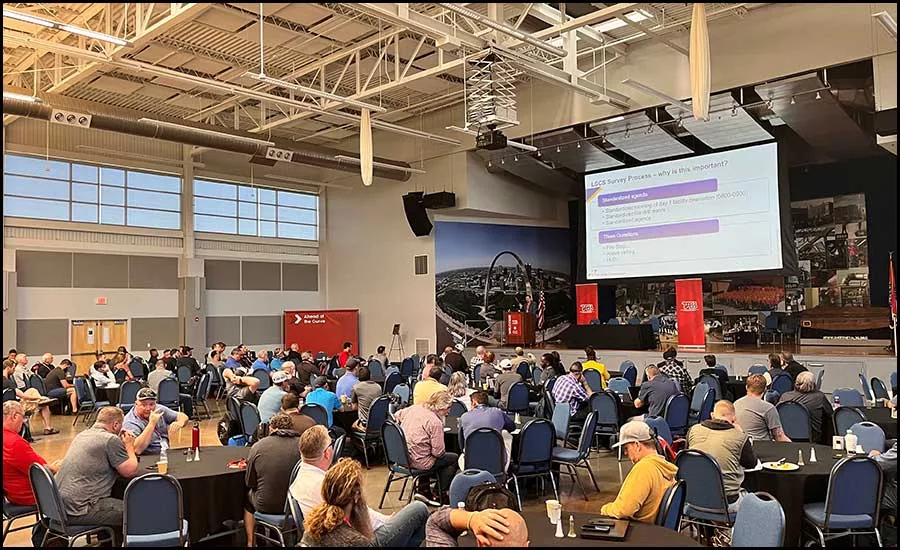TAB: Testing, adjusting, and balancing (TAB) professionals listen to opening remarks at the 21st annual ICB/TABB Conference.
