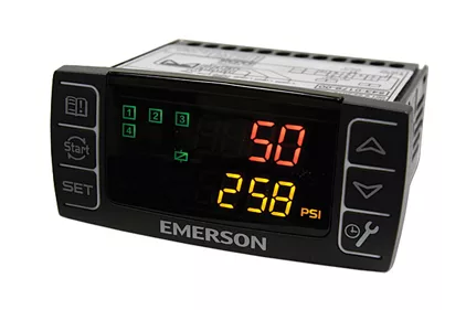 The Emerson closed loop digital controller, compatible with Copeland Scrollâ?¢ or Discus digital compressors, is a stand-alone thermostat and controller that enables variable-capacity modulation