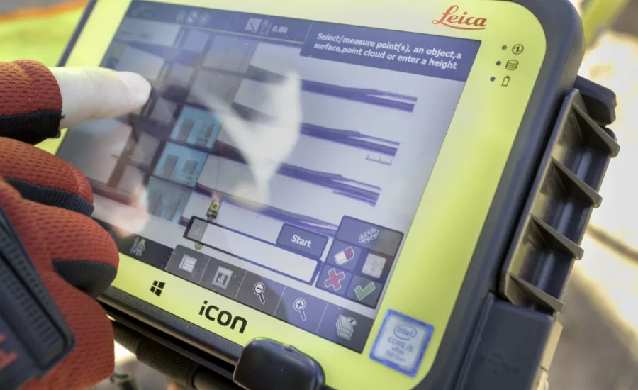 Leica geosystems icon 6 screen