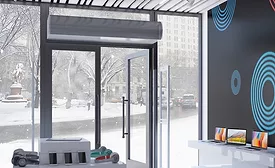 Air curtain vestibule substitute