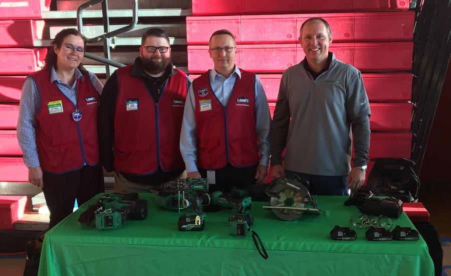 Metabo and Lowes team at high school event