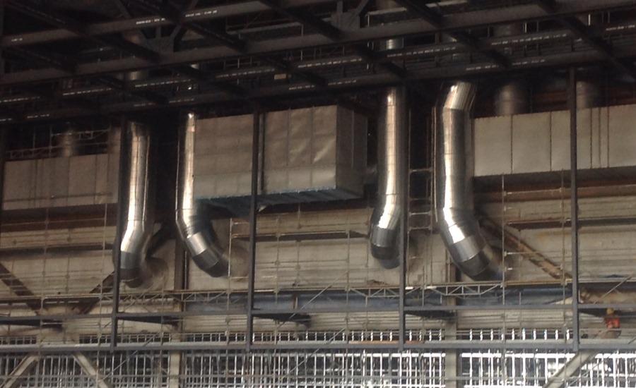 Spiral ductwork at Ole Miss Arena