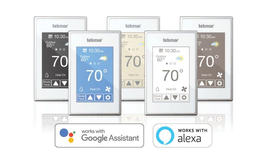 Tekmar Invita WiFi Thermostat works with Alexa and Google Assistant voice  controls | 2019-12-24 | ACHR News
